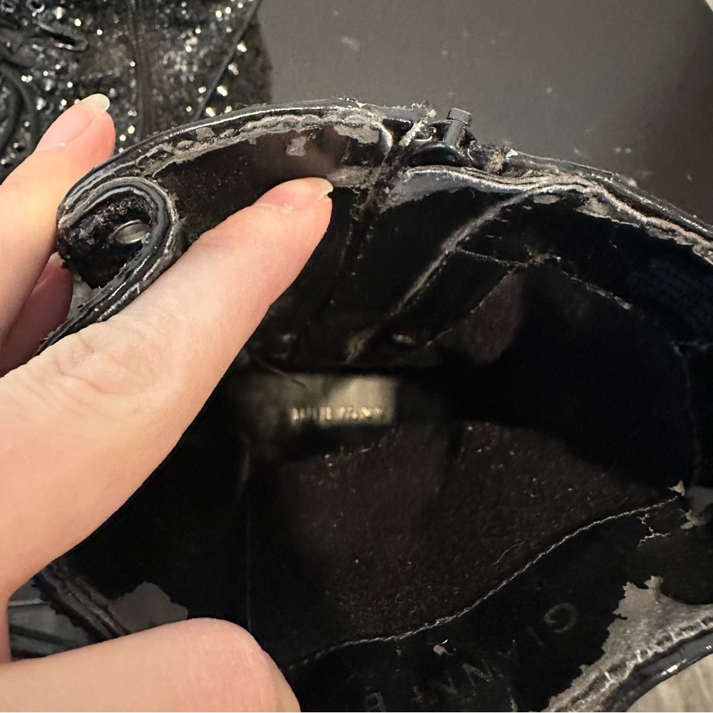 Gianni Bini Black Sparkle Studded Boots - Picture 12 of 16